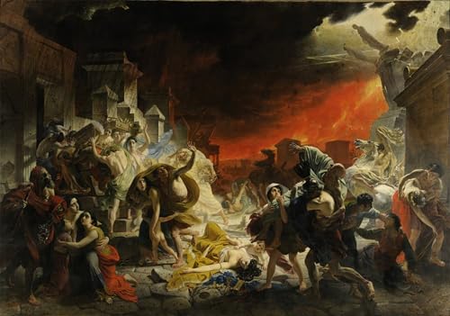 Affiche Le dernier jour de Pompéi de Karl Bryullov, impression toile grand format pour salon 60x90