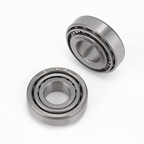 XIKE 2 Pcs 30204 Tapered Roller Bearings 20x47x15.25mm Cone and Cup Set, Fits DIY/ATV/Auto/Truck/Trailer Wheels, Transmission＆Engine, Industry/Engineering/Agriculture/Garden Machinery and Reducer.