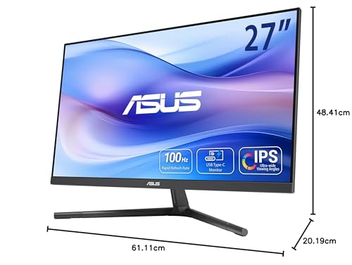 VU279CFE-B Monitor Eye Care da 27” pollici, Full HD (1920 x 1080), IPS, 100 Hz, 1 ms, Adaptative-Sync, USB Type-C 15W Power Delivery, Ecosostenibile, DisplayWidget Center, Eye Care Plus, Blu - Monitor - Immagine 5