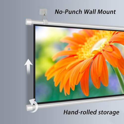 Pantalla de proyector manual UYCVT 40 pulgadas miniatura 5