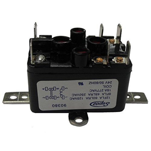 Supco 90382 HVAC/R Relé para ventilador de uso general, carga 18A, bobina 120V