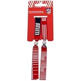 CYPBRANDS Pulsera Bordada Atlético de Madrid, Accesorio Deportivo para Aficionados, Ajustable, Ideal para Fans del Atleti, Unisex, Color Rojo, Producto Oficial