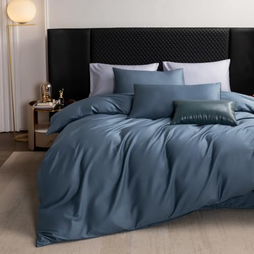 MooMee King Duvet Cover Set 100% Extra Long Staple Cotton Cooling Bedding