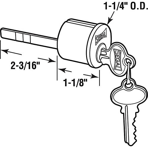 Segal SE 70002 Replacement Deadbolt Cylinder in Brushed Brass Finish (Single Pack) by PRIME-LINE - Image 2