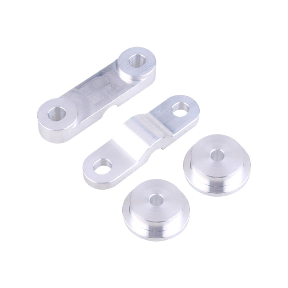 AFvaaMFcy Billet Aluminum Shifter Bushings CNC Compatible with EK EG EF D Series Single Cam D15 D16(Silver)