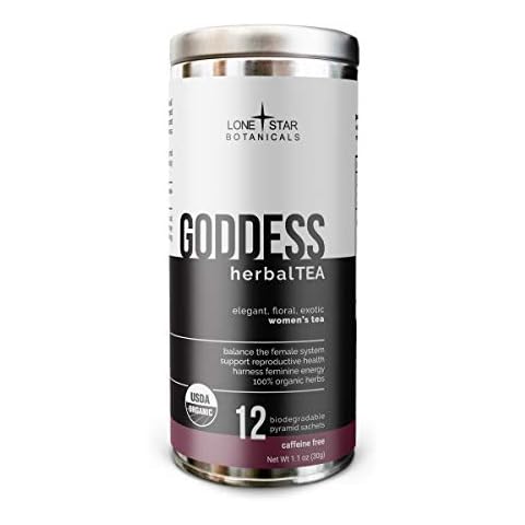 Lone Star Botanicals - Goddess (12 Sachets of Organic Women's Tea) - Balanced and Beautiful | Caffeine Free | Made in the USA Cover