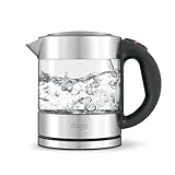 Sage - The Compact Kettle Pure - Quiet and Cordless Electric Kettle - Fast Boil, Easy to Clean Glass - 1 L Capacity, 2400 W - Brushed Stainless Steel