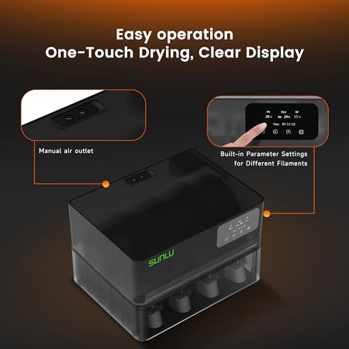 SUNLU AMS Heater für Bambu Lab AMS 1st Gen, Filament Trockner mit Intelligenter Feuchtigkeitsregelung, Drucken & Trocknen Gleichzeitig, Schnelle Erwärmung auf 70°C in 20 Min (AMS Nicht Enthalten)