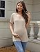 JiniGolla Maternity Top Fashion Short Sleeve Casual Pregnancy Blouse Shirts Beige M