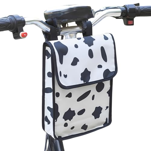 SESHIS 自転車 フロントバッグ 収納 バッグ 小物収納 防水 おしゃれ 軽量 ウシガラ 中号