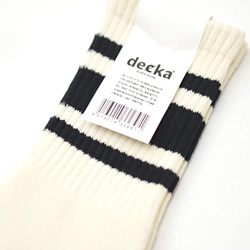 decka デカ スケーターソックス ラインソックス ブラック