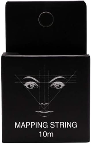 Cuerda de mapeo preentintada negra para mapeo de cejas para mapeo de cejas para hilo de microblading para maquillaje permanente de cejas,