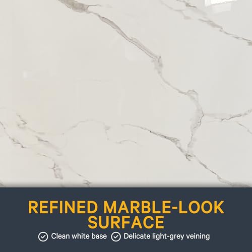 Bath Tub Surround Kits – Waterproof Wall Panels for Tubs – Glossy Finish & Seamless Pattern – Easy to Install Over Any Surface – Leakproof Design (W60'' x D32'' x H60'') – Glacier - Thumbnail 6