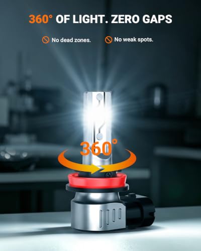 Image of SEALIGHT H11 /H8 /H16 LED Fog Light Bulbs, 12000LM 6500K -2 Pack, for Toyota