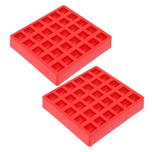 Estuche Multi-cuadrícula para Monedas 2 Piezas Rojo miniatura 1