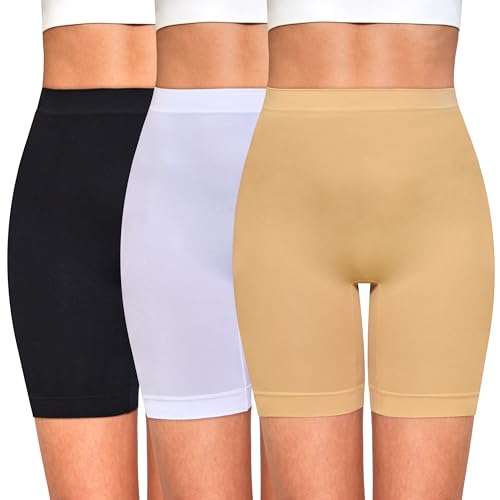 Image of Slip Shorts for Women Under Dresses Anti Chafing Boyshorts Seamless Smooth Shorts