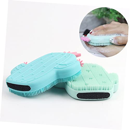 Alipis 1Pc Limpeza Spa Esfoliante Criativo Ferramenta De Cuidado De Massagem Cacto De Silicone Para