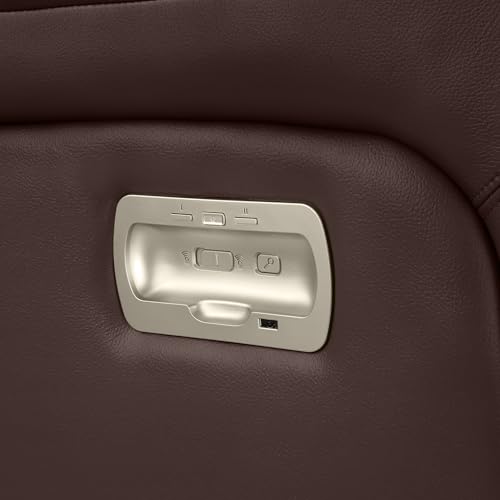 Image of LA Z BOY American Imported Greyson Single Seater Auto Motorized Soft Leather 4 Motors Recliner Sofa | Relaxing Chair for Home Office Living Bed Room | Mocca