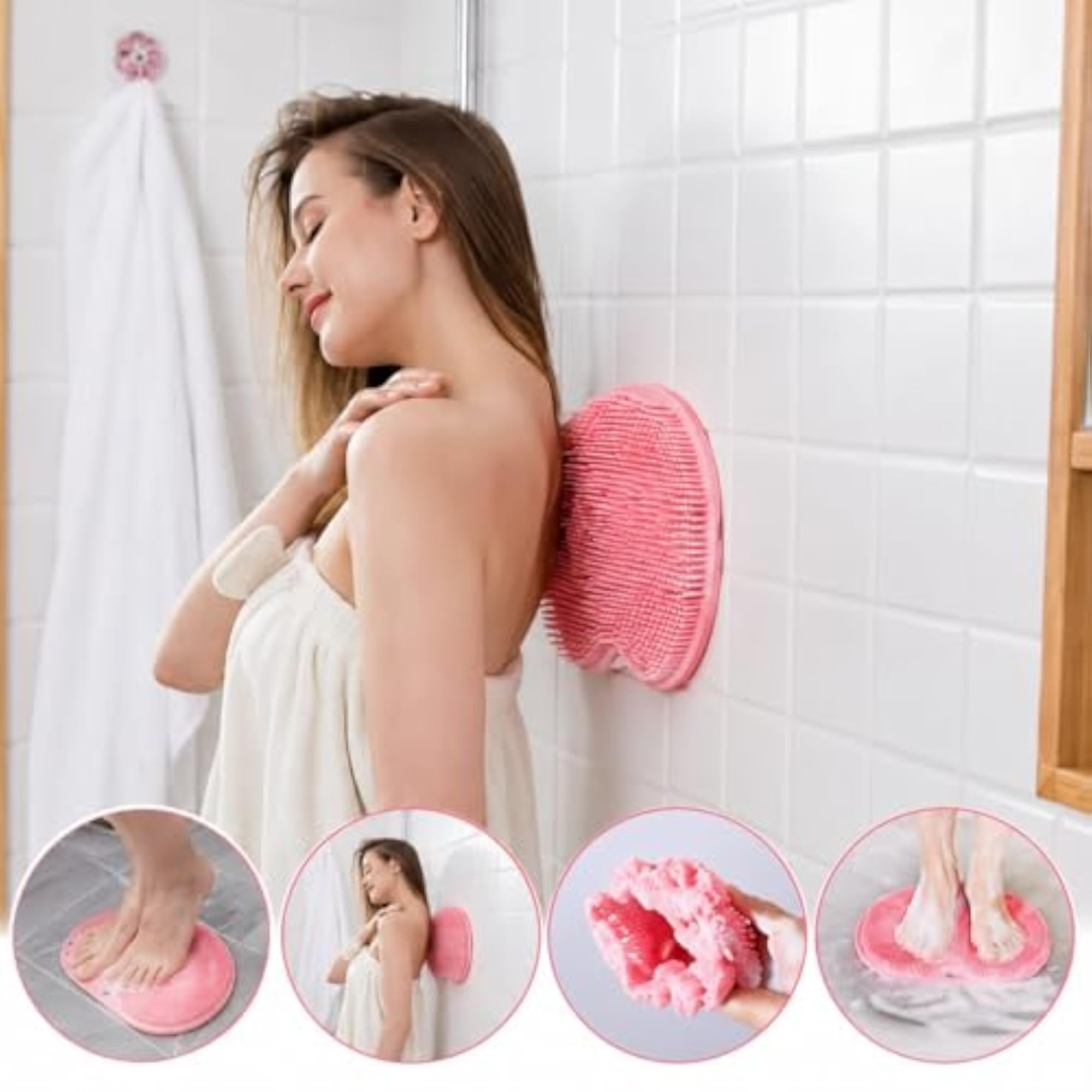 Silicone Foot Scrubber, Pack of 2 for Deep Cleaning
