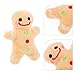 POPETPOP 3pcs Christmas Dog Plush Toy Chew-Resistant Gingerbread Man for Teeth Play and Healthy Chewing Holiday for Pets