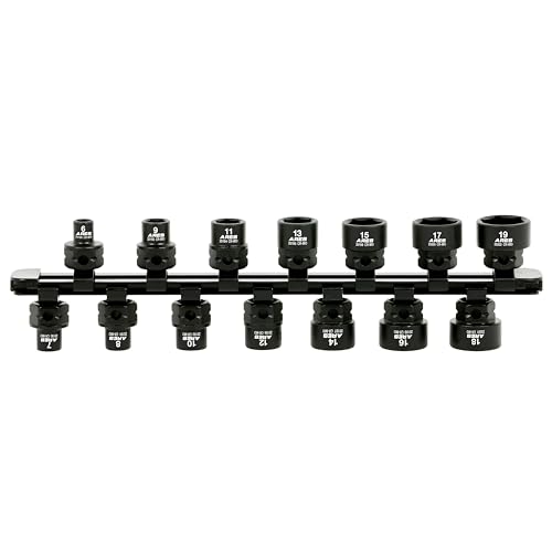 Image of ARES 29018 14-Pc 3 /8in Metric Nano Sockets, Low Profile, w /Rail