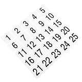 Amosfun 25 Stück Wiederverwendbare Kunststoff Tischnummernkarten Weiß Verschleißfestes Reservierungsschild für Restaurant Hochzeit und Bankett