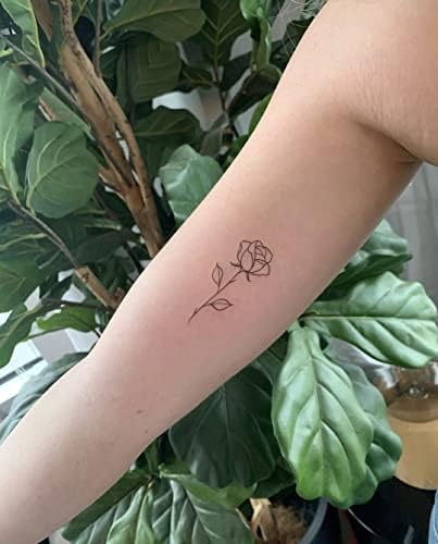 5X2Y Tattoo Tech, Long Lasting Temporary Tattoos, Last 1-2 Weeks, Waterproof, Semi Permanent Tattoo, Realistic look, No Adhesive, No reflection (Two Rose)