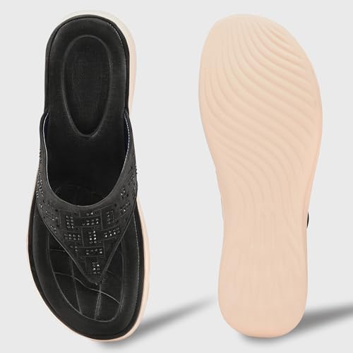 Image of Centrino Women's Sandals | Stylish Slip-On Sandals|Elegant & Trendy Design | Slippers /Flip-Flops|Fashionable Casual & Stylish|Lightweight & Breathable|Outdoor Casual Chappals for Ladies & Girls(9320)