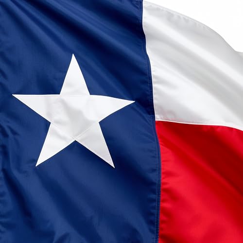 Texas Flag 3x5 Heavy Duty Outdoor Proudly Made in USA Sewn State Flag with Durable Construction for Outdoor Display Weather-Resistant with Brass Grommets
