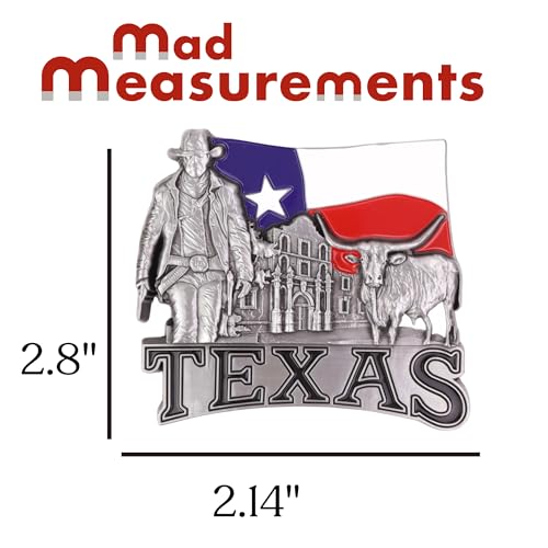 Imán Decorativo Texas Cowboy 2.14 x 2.8 pulgadas miniatura 2