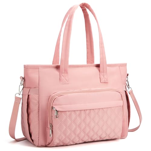 HSHRISH Bolsa Térmica para Mujeres, Bolsa de Almuerzo Isotérmica Portátil 12L, Multifuncional para Trabajo, Compras, Playa, Picnic, Rosa