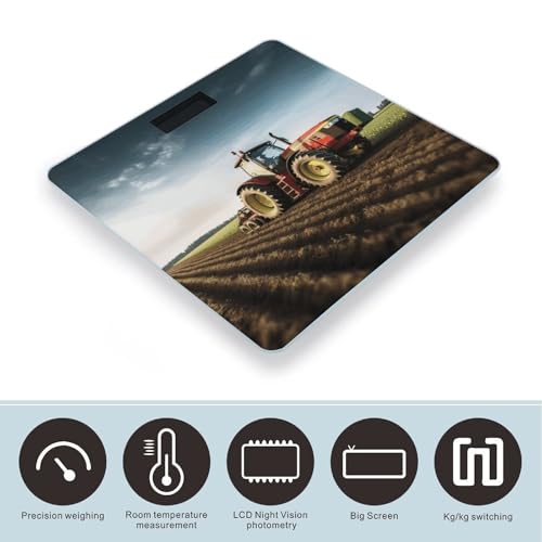 Báscula digital de baño con capacidad 400 lb y pantalla LCD miniatura 3