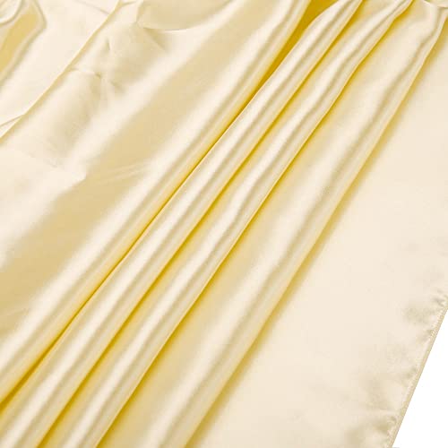Aksipo 2 Pack Champagne Satin Tablecloth Smooth Fabric Table Cover Premium Table Cloth Bright Silk Rectangle Tablecloth For Wedding Banquet Party Events Dining Table Decoration, 90X132 Inch #TOP2