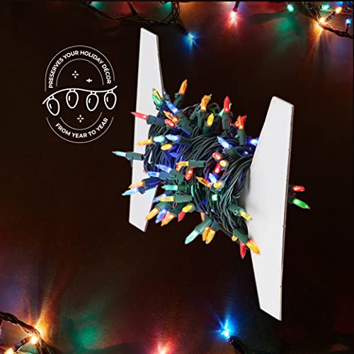 ZOBER-Christmas-Light-Storage-Wraps-Plastic-Set-of-4-to-Store-Up-to-800-Holiday-Christmas-Lights-Bulbs-Cardboard