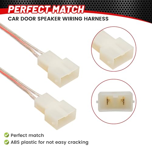 Image of RED WOLF Speaker Connector Wire Harness for 1986-2019 Honda Civic Accord Odyssey CRV Acura CL TL RL Integra MDX Vigor Legend Replace Install Aftermarket Speaker Adapter 2 PCS (Pack of 2)