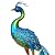 Evergreen Garden 33" Outdoor Solar Peacock Statue | Metal Peacock Decor LED Solar Lights | Garden Stake Lights | Patio Yard Garden Lawn Party Wedding Decoration