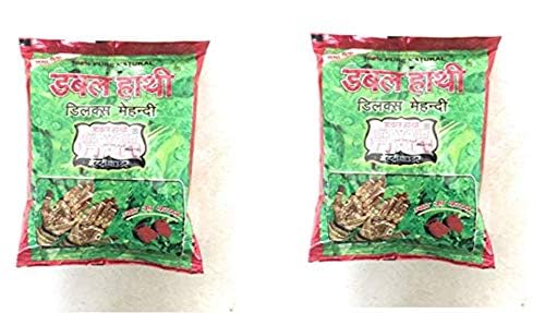Double Hathi 100% Natural Mehendi 500gm, Pack Of 2 | 100% Pure Henna Powder for Hair Growth Organic | Pure Indigo Powder | Henna Mehandi Powder for Hair | from Rajasthan