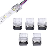Fuente de alimentación compatible: compatible con tiras LED de 5 V, 12 V, 24 V, soporta hasta 5 A (R,G, B, W 4 canales), permite conectar tiras LED más largas a través de un enchufe. La distancia de extensión y el ángulo ya no son un problema.