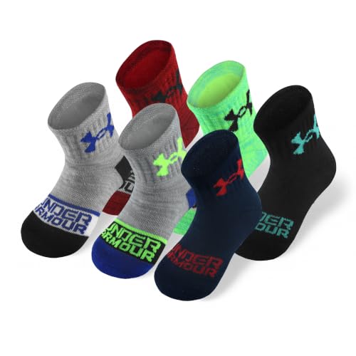 Image of Under Armour boys Multi Pack Quarter Sock