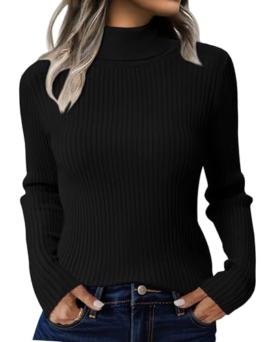 Zeagoo Women's Turtleneck Sweaters 2025 Fall Fitted Long