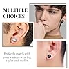 8 Pairs Mens Stud Earrings, Stainless Steel Men Earrings Boys Earrings 6/8mm Black Silver Earrings Studs Hypoallergenic Zircon Studs for Men Boy Gift for Birthday Father's Day(Black+Silver-6mm) #3