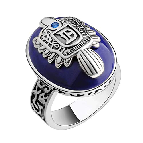 calhepco Cosplay Vampire Diaries Ring Damon Daylight Ring for Fans Crystal Ring Gift Women for Men