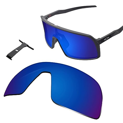 Image of 100% Precise-Fit Replacement Sunglass Lenses & Black Wicket for Oakley Sutro OO9406