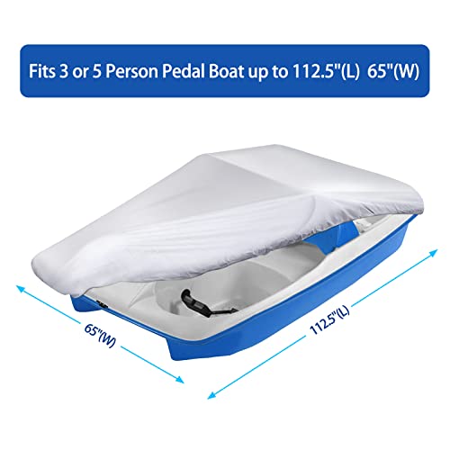 Icover Pedal Boat Cover, Fits 3 Or 5 Person Paddle Boat Water Proof Heavy Duty Boat Cover, Grey #TOP6
