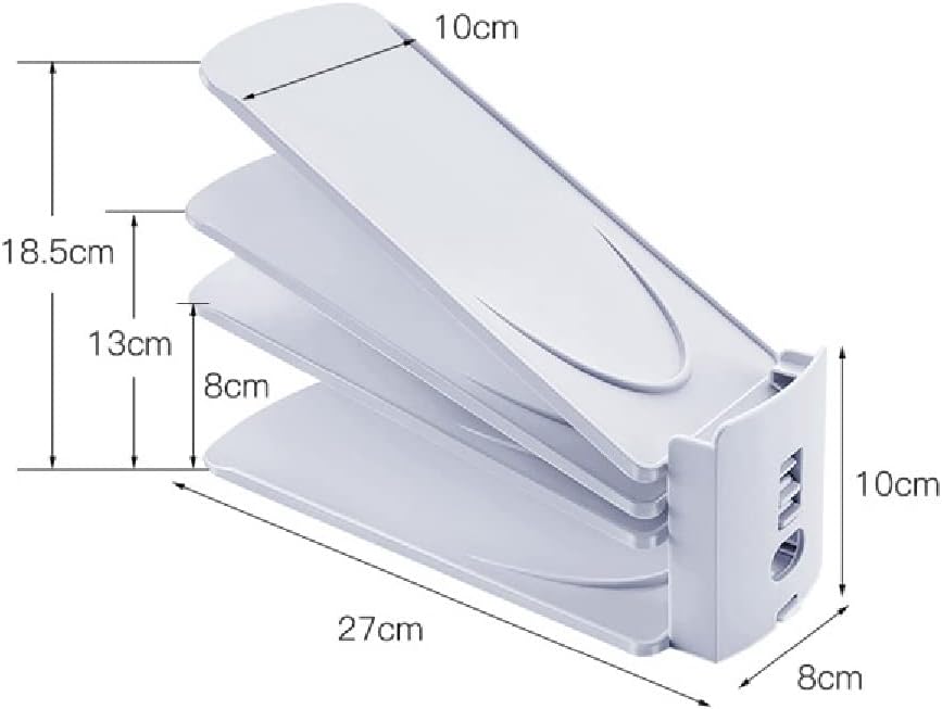 Shoe Holder 6pcs Adjustable Storage Shoe Rack Double-Layer Shoe Holder Bedroom Space-Saving Home Dormitory Artifact Storage Shoe Space Saving, Non-Slip (Color : B) (D)