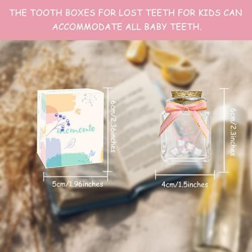 kintsukuroi Tooth Fairy Box, Tooth Holders for Kids Keepsake, Glass Baby Tooth Box for Lost Teeth, First Baby Tooth Keepsake Box for Gift, Storage, Create A Lasting Memory (Girl)