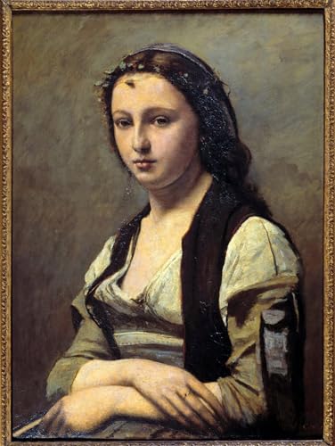 Peinture femme à la perle Corot pour sublimer votre salon