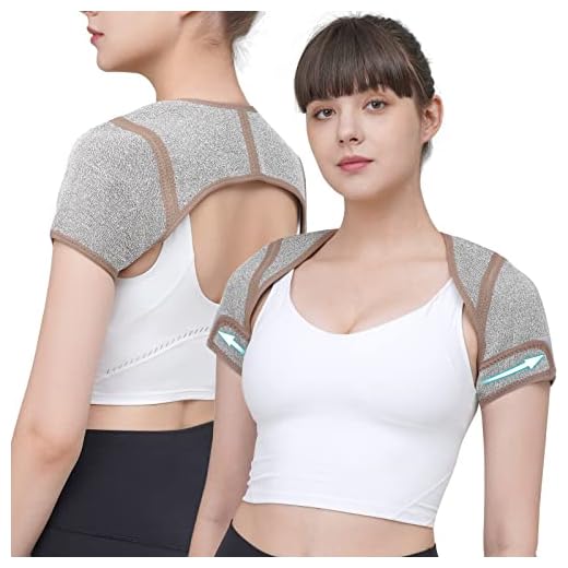 KD Shoulder Brace: Graphene Warm Rotator Cuff Support Brace, Double Shoulder Braces for Women and Men Pain Relief, Tendonitis, Arthritis (Medium)