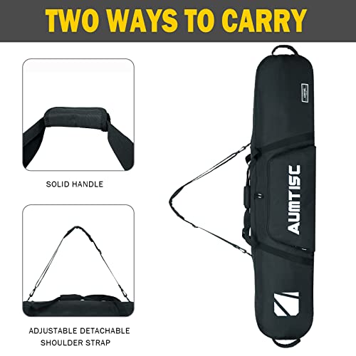 AUMTISC Snowboardtaschen Boardtaschen Skitasche Skiausrüstung Snowboard Aufbewahrung Snowboard Reisetasche Gepolsterte Skitasche Skiausrüstung Skireisetasche Lange