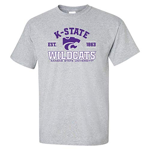 CornBorn K State Wildcats Shirt - Kansas State Tshirt - K-State Apparel - EST 1863 - Gray - XL